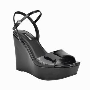 Nine West Kinda Ankle Strap Plateau Sandalen Zwart Nederland | FZE-570384